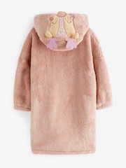 Pink Reindeer Christmas Print Soft Fleece Hooded Blanket (3-16yrs) - Image 8 of 9