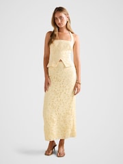 Forever New Yellow Andie Lace Maxi Skirt - Image 5 of 5