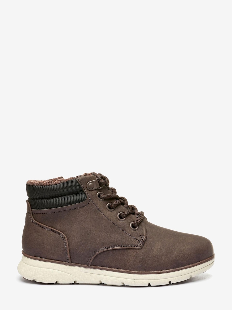 Chocolate Brown Warm Lined Boots - Image 1 of 4 Chocolate Brown Warm Lined Boots - Image 1 of 4