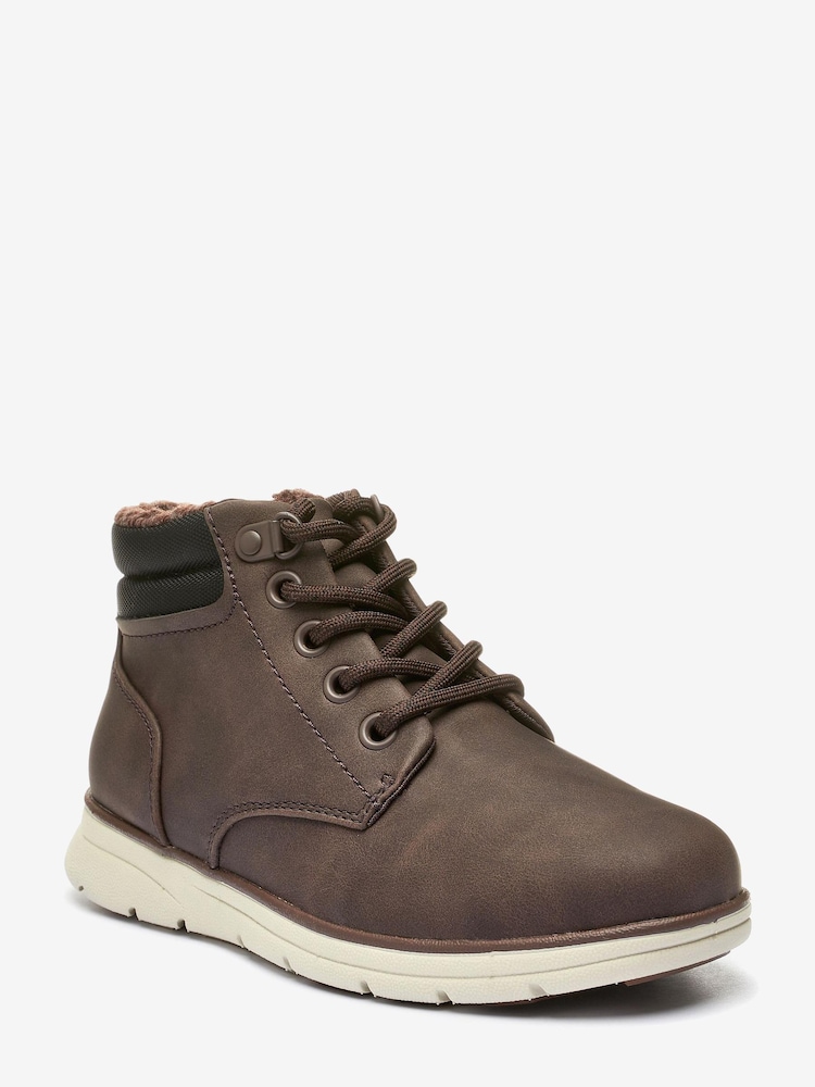 Chocolate Brown Warm Lined Boots - Image 2 of 4 Chocolate Brown Warm Lined Boots - Image 2 of 4