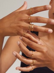 PILGRIM Gold Plated Lulu Circle Ring - Image 3 of 5
