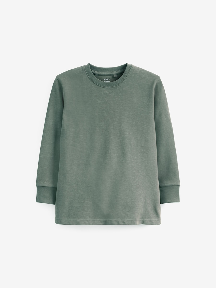 Green Mineral Long Sleeve Cosy T-Shirt (3-16yrs) - Image 1 of 3