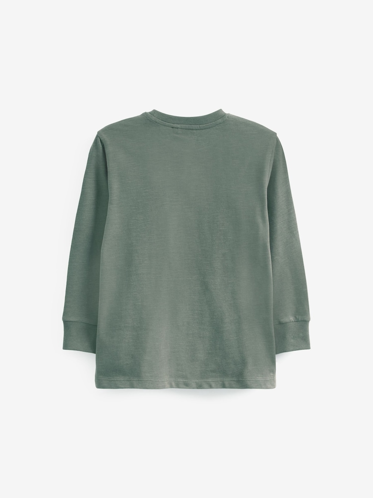 Green Mineral Long Sleeve Cosy T-Shirt (3-16yrs) - Image 2 of 3