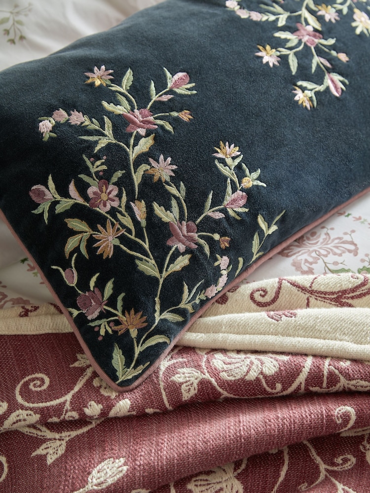 Historic Royal Palaces Multi Royal Court Embroidery Cushion - Image 1 of 3 Historic Royal Palaces Multi Royal Court Embroidery Cushion - Image 1 of 3