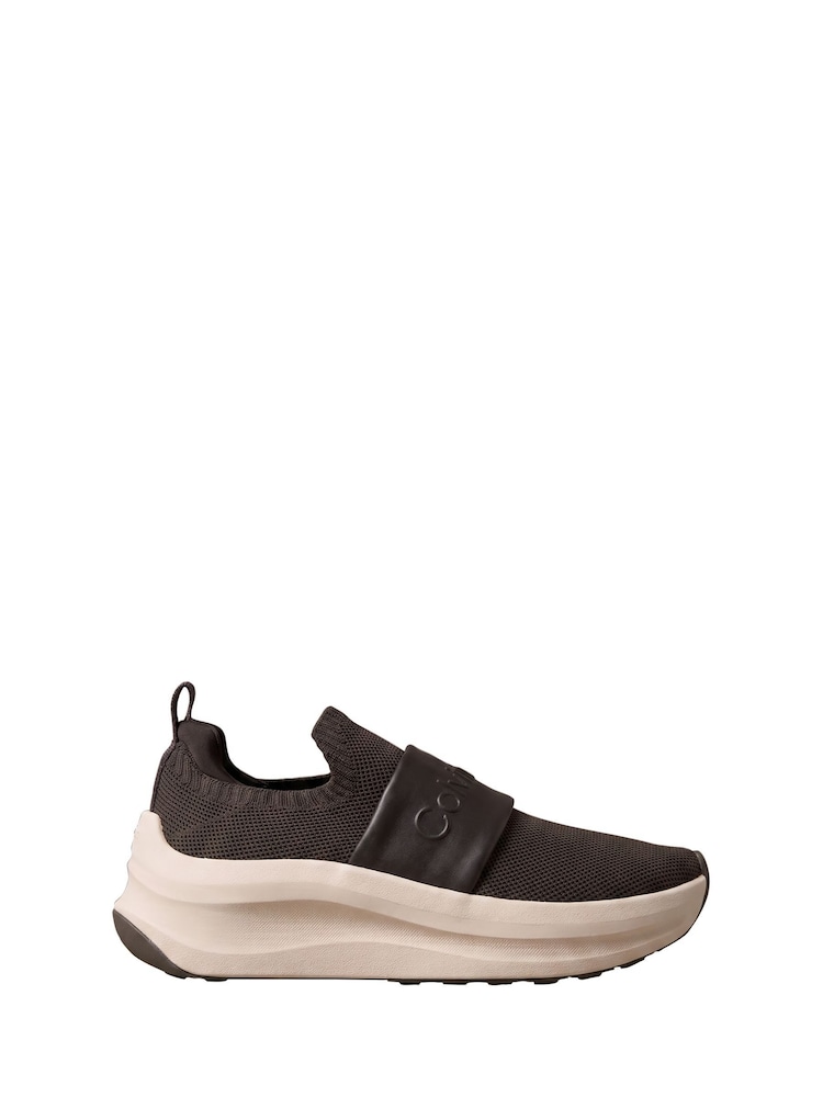 Calvin Klein Dark Brown Slip-On Runner Trainers - Image 1 of 5 Calvin Klein Dark Brown Slip-On Runner Trainers - Image 1 of 5