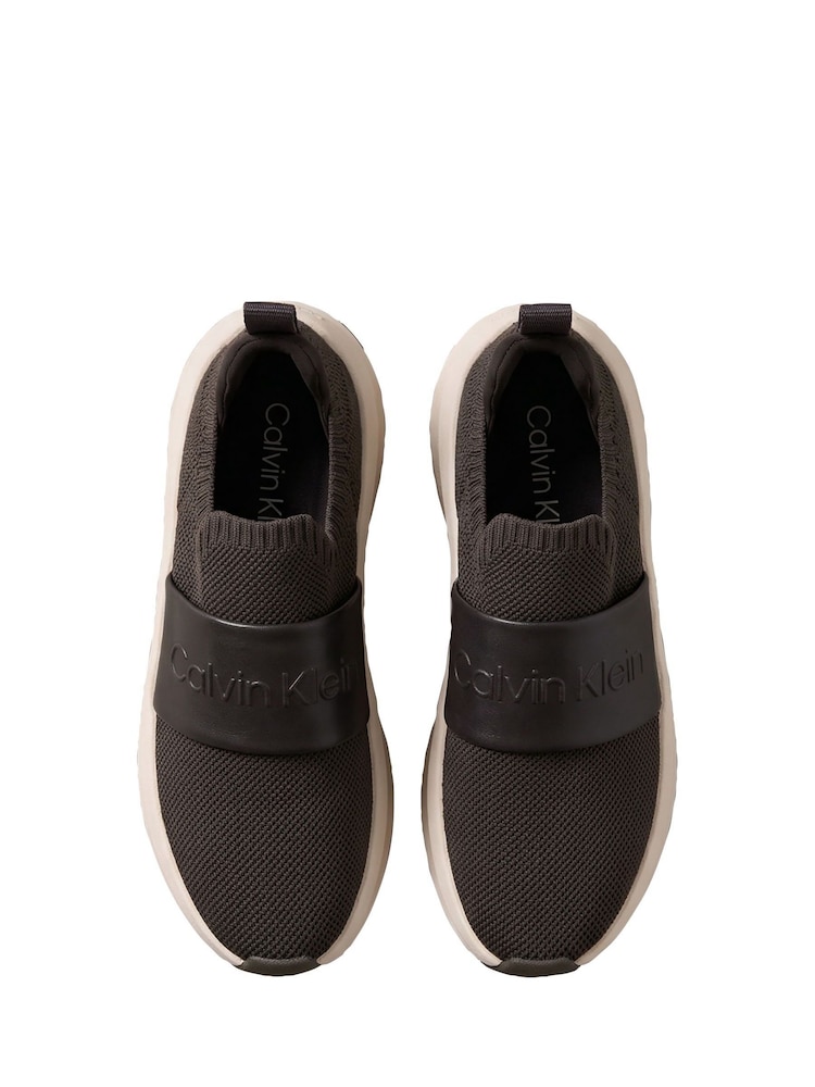 Calvin Klein Dark Brown Slip-On Runner Trainers - Image 5 of 5 Calvin Klein Dark Brown Slip-On Runner Trainers - Image 5 of 5