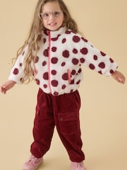 KIDLY by MORI Burgundy Red Barrel Leg Corduroy Trousers - Image 1 of 3