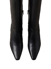 Calvin Klein Leather Kitten Heel Knee Boots - Slika 6 od 7