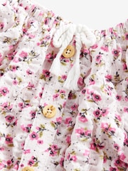 Roza in bel droben potisk - Teksturiran zmečkan bardot top (3-16yrs) - Slika 7 iz 7