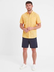 Tog 24 Yellow Dwaine Short Sleeve 100% Cotton Shirt - Image 4 of 8