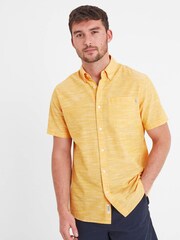 Tog 24 Yellow Dwaine Short Sleeve 100% Cotton Shirt - Image 5 of 8