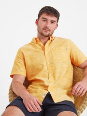 Tog 24 Yellow Dwaine Short Sleeve 100% Cotton Shirt - Image 6 of 8