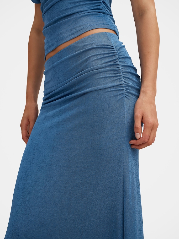 Forever New Blue Arabella Flute Maxi Skirt - Image 5 of 5