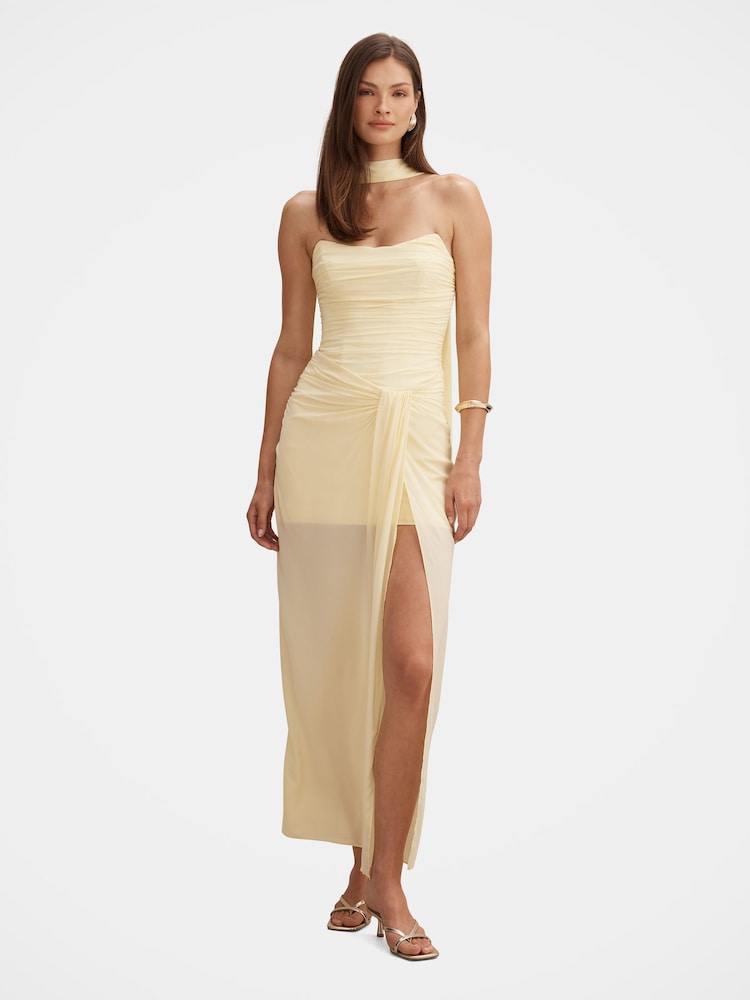 Forever New Yellow Arli Strapless Ruched Maxi Dress - Image 1 of 4 Forever New Yellow Arli Strapless Ruched Maxi Dress - Image 1 of 4