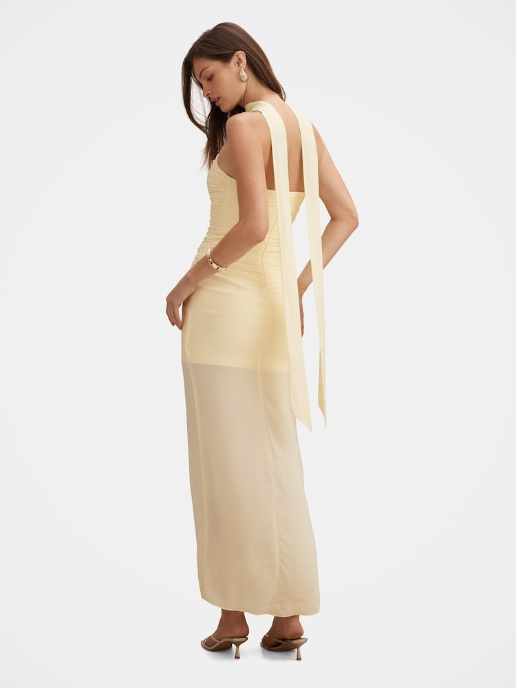 Forever New Yellow Arli Strapless Ruched Maxi Dress - Image 2 of 4 Forever New Yellow Arli Strapless Ruched Maxi Dress - Image 2 of 4