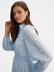 Forever New Blue Nala Embroidered Midi Dress - Image 3 of 4