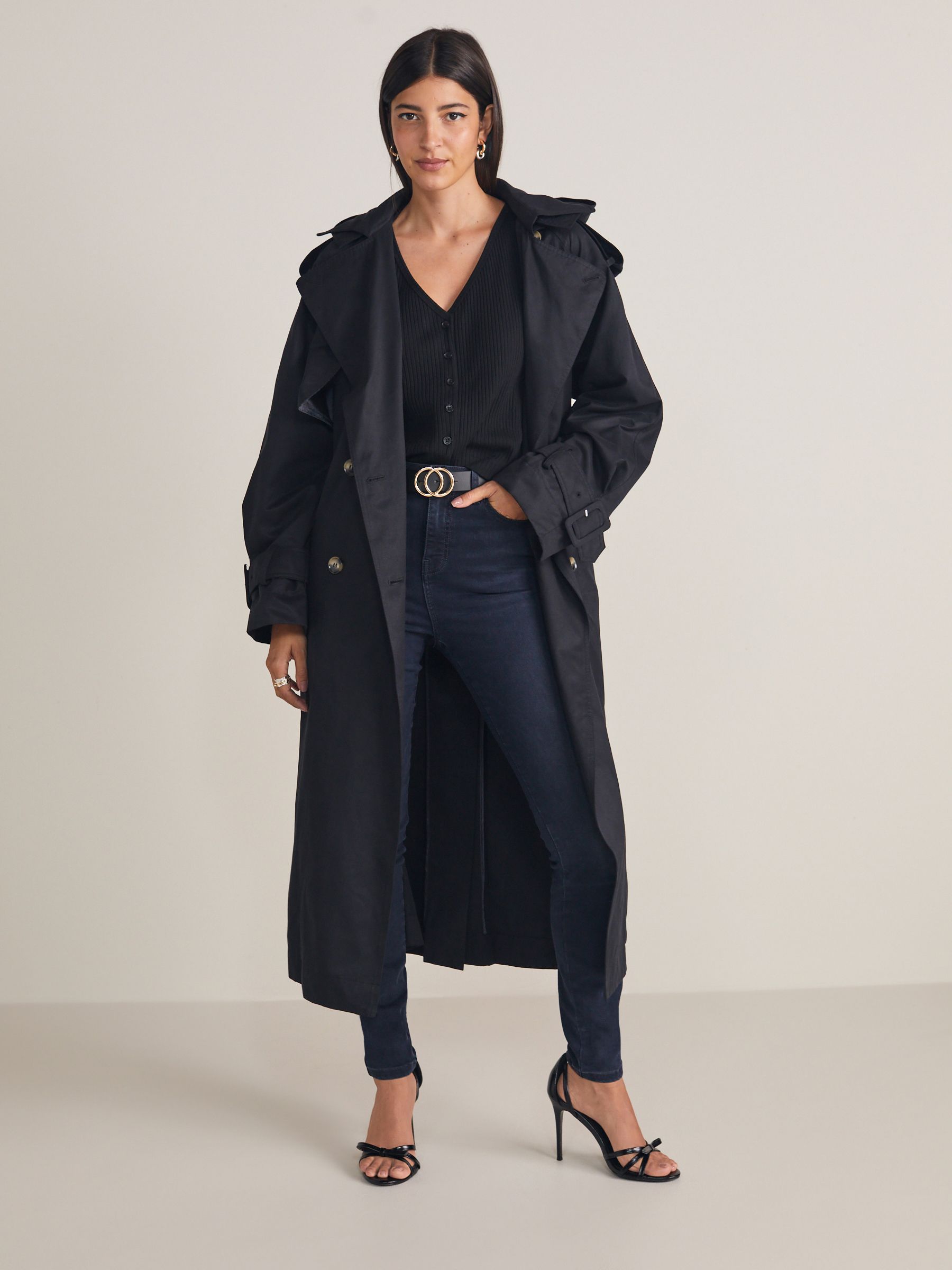 Buy Black Belted Trench Coat from Next Germany