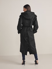 Black Belted Trench Coat - Image 3 of 9