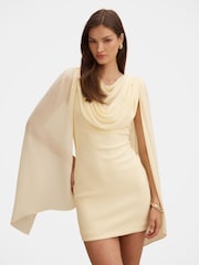 Forever New Yellow Bowie Mini Dress With Shawl - Image 1 of 5