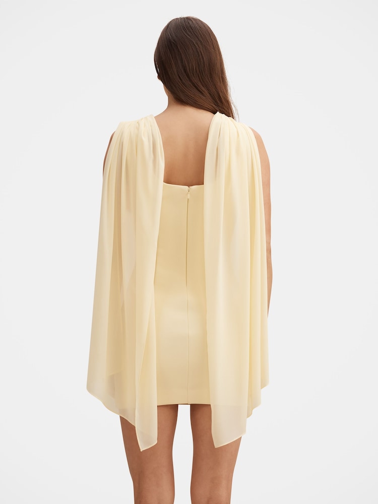 Forever New Yellow Bowie Mini Dress With Shawl - Image 2 of 5