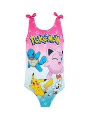 Character Pink Pokemon Girls Printed Tie Swimsuit - Image 1 of 8