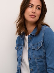 Kaffe Slim Fit Blue Vicky Denim Jacket - Image 4 of 6