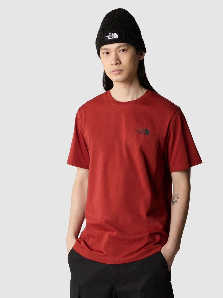 The North Face Red Mens Simple Dome Short Sleeve T-Shirt - Image 1 of 3