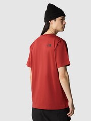 The North Face Red Mens Simple Dome Short Sleeve T-Shirt - Image 2 of 3