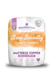 Slumberdown White Sleep Soundly Climate Control 3cm Mattress Topper - Image 2 of 10