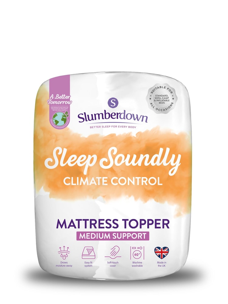 Slumberdown White Sleep Soundly Climate Control 3cm Mattress Topper - Image 2 of 10