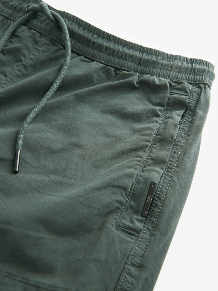 Dark Petrol Green Regular Tapered Stretch Utility Cargo Trousers - Image 8 of 9