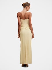 Forever New Yellow Isra Printed Strapless Maxi Dress - Image 2 of 4