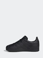 adidas Originals Dark Black Gazelle Junior Trainers - Image 2 of 9