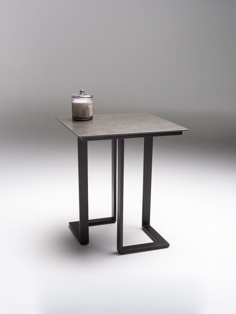 Centrepiece Sintered Stone Top In Nero Ossidio Finish Black Denver Side Table - Image 2 of 2 Centrepiece Sintered Stone Top In Nero Ossidio Finish Black Denver Side Table - Image 2 of 2