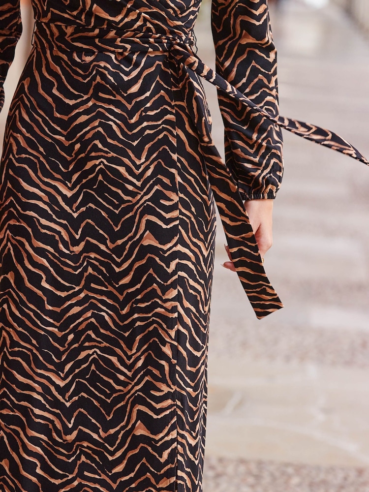 Sosandar Natural Wrap Midi Dress - Image 5 of 5