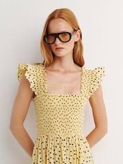 Rixo Yellow Kendall Dress - Image 4 of 6