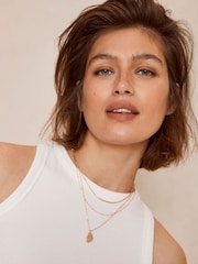 Mint Velvet Gold Tone Layered Necklace - Image 2 of 4