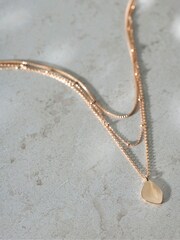 Mint Velvet Gold Tone Layered Necklace - Image 3 of 4