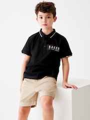 Baker by Ted Baker 100% Cotton Nylon Panel Polo Shirt - Image 2 of 10