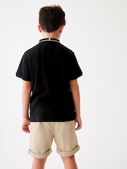 Baker by Ted Baker 100% Cotton Nylon Panel Polo Shirt - Image 3 of 10
