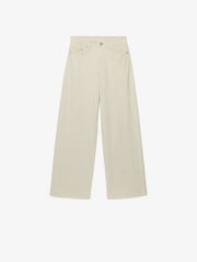 SUPERDRY Cream Mid Rise Baggy Corduroy Trousers - Image 6 of 6