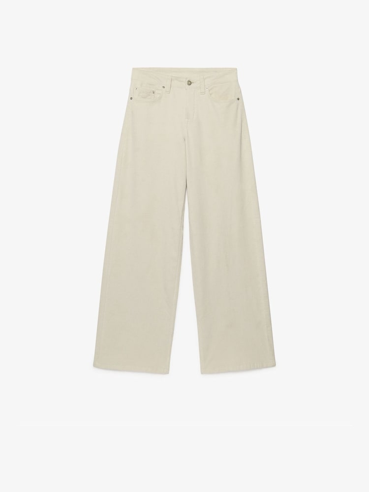 SUPERDRY Cream Mid Rise Baggy Corduroy Trousers - Image 6 of 6