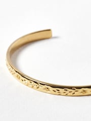 Oliver Bonas Gold Plated Sarah Floral Vintage Engraving Bangle - Image 4 of 4