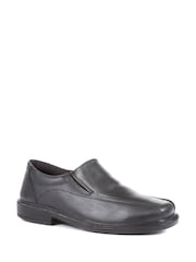 Pavers Black Pavers Wide Fit Leather Slip On Black Shoes - Image 2 of 5