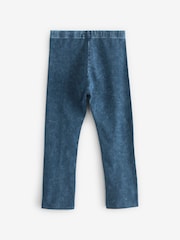 Blue Acid Wash Soft Jersey Split Front Leggings (3-16yrs) - Image 3 of 7