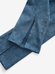 Blue Acid Wash Soft Jersey Split Front Leggings (3-16yrs) - Image 4 of 7