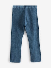 Blue Acid Wash Soft Jersey Split Front Leggings (3-16yrs) - Image 6 of 7