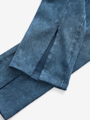 Blue Acid Wash Soft Jersey Split Front Leggings (3-16yrs) - Image 7 of 7