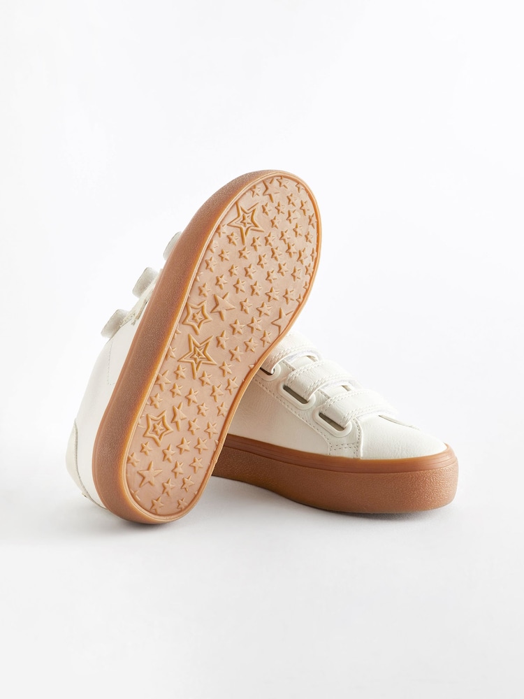 White Neutral Star Standard Fit (F) Touch Fastening Trainers - Image 4 of 5