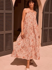 Mint Velvet Red Ruby Print Midi Dress - Image 1 of 1